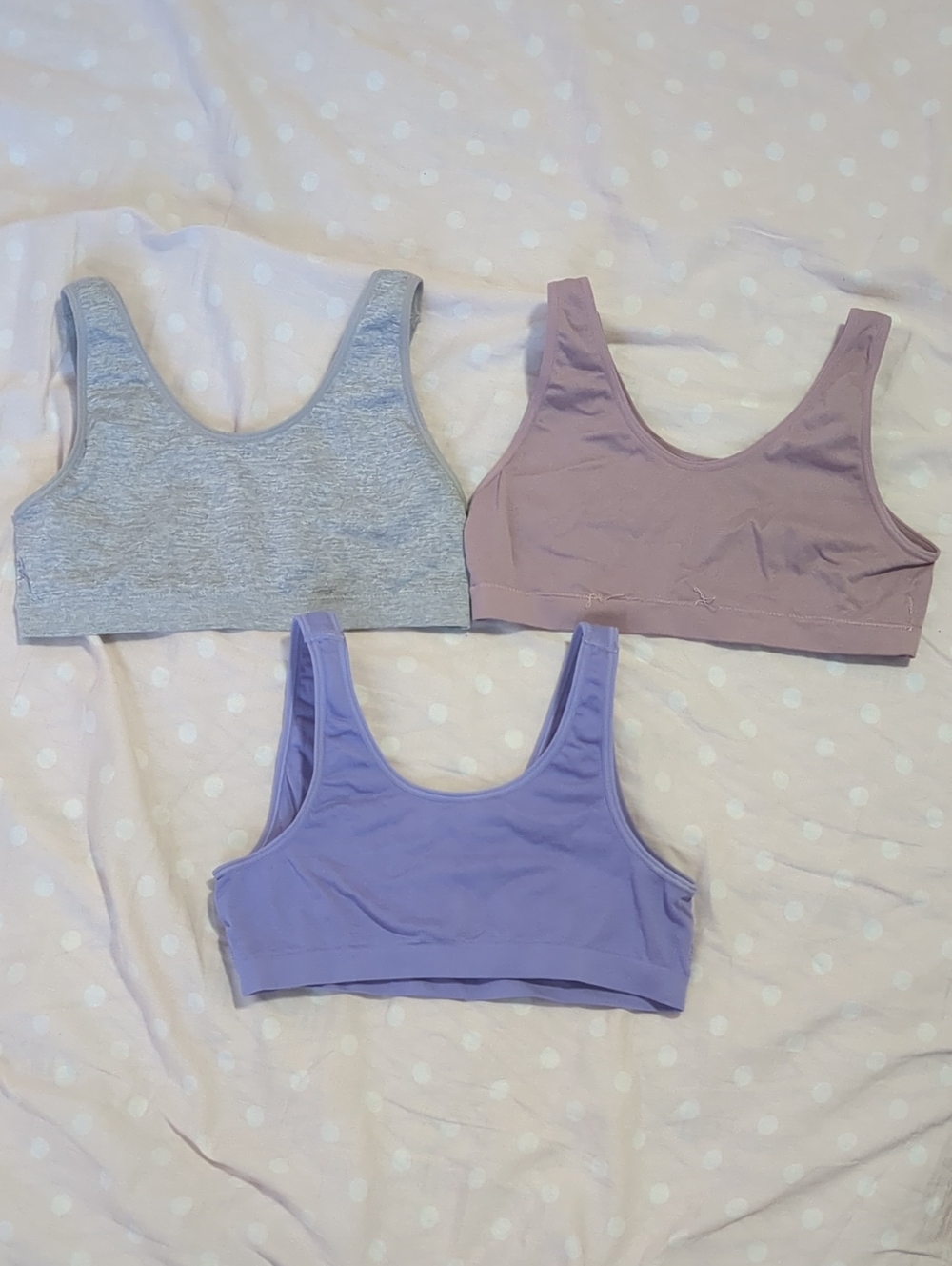 Fruit of the Loom Girls Seamless Bralette 3-Pack